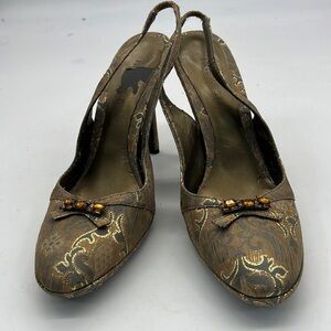 Nine West Dress Heels with Sling Back Heel size 9.5 M